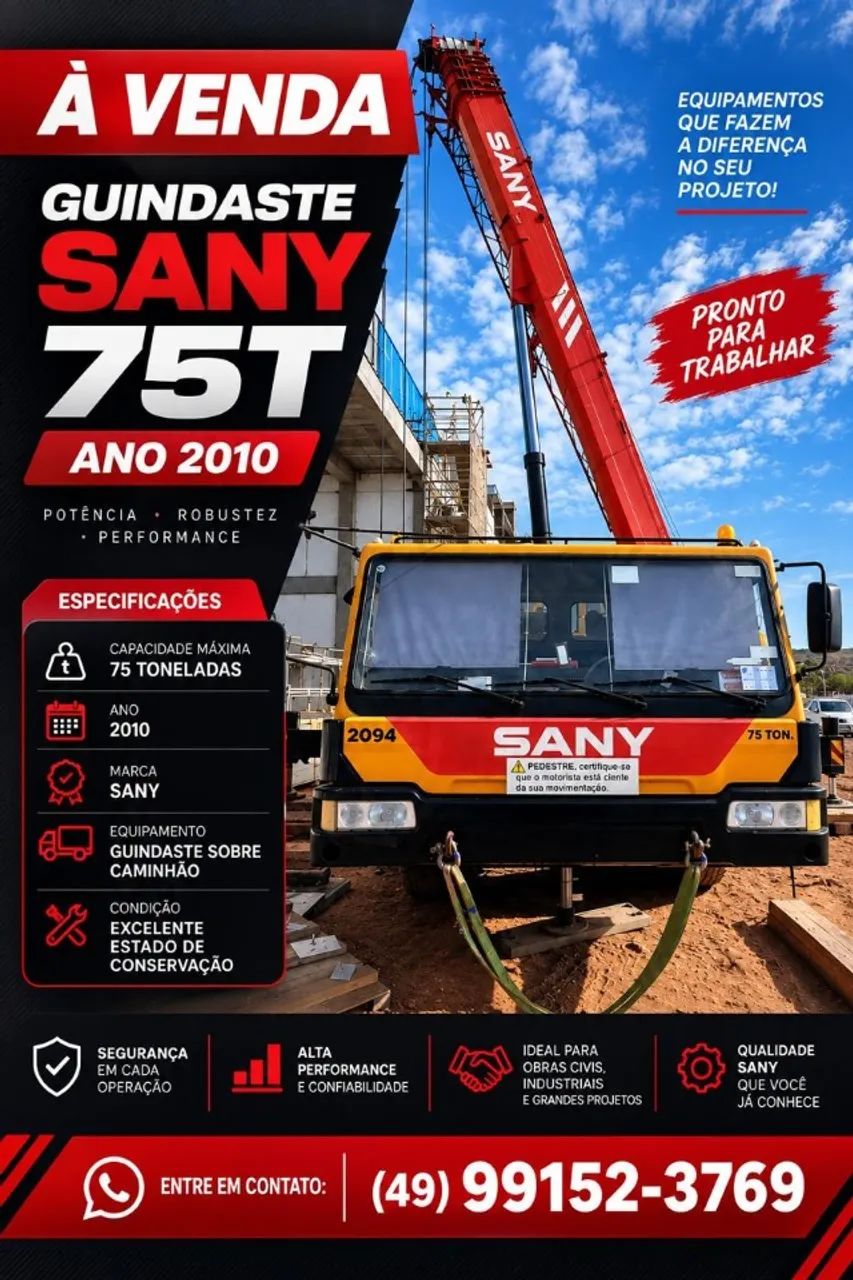 GUINDASTE SANY 75T