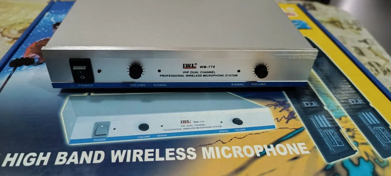 Microfone sem fio duplo VHF - Foto 2