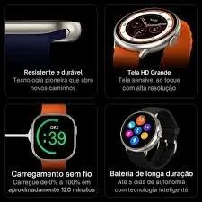 Smartwatch Gt10 1.52 Redondo 2025 48mm 8 Pulseiras - Foto 4