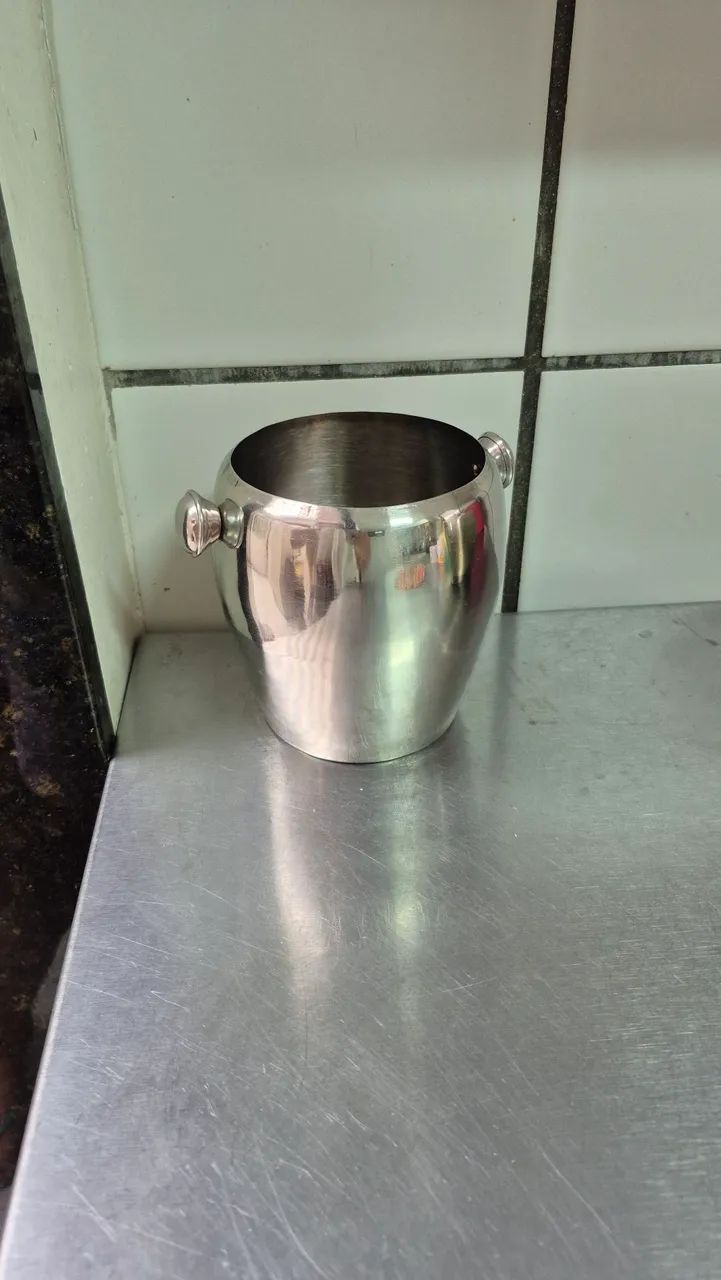 Balde de gelo-pequeno inox