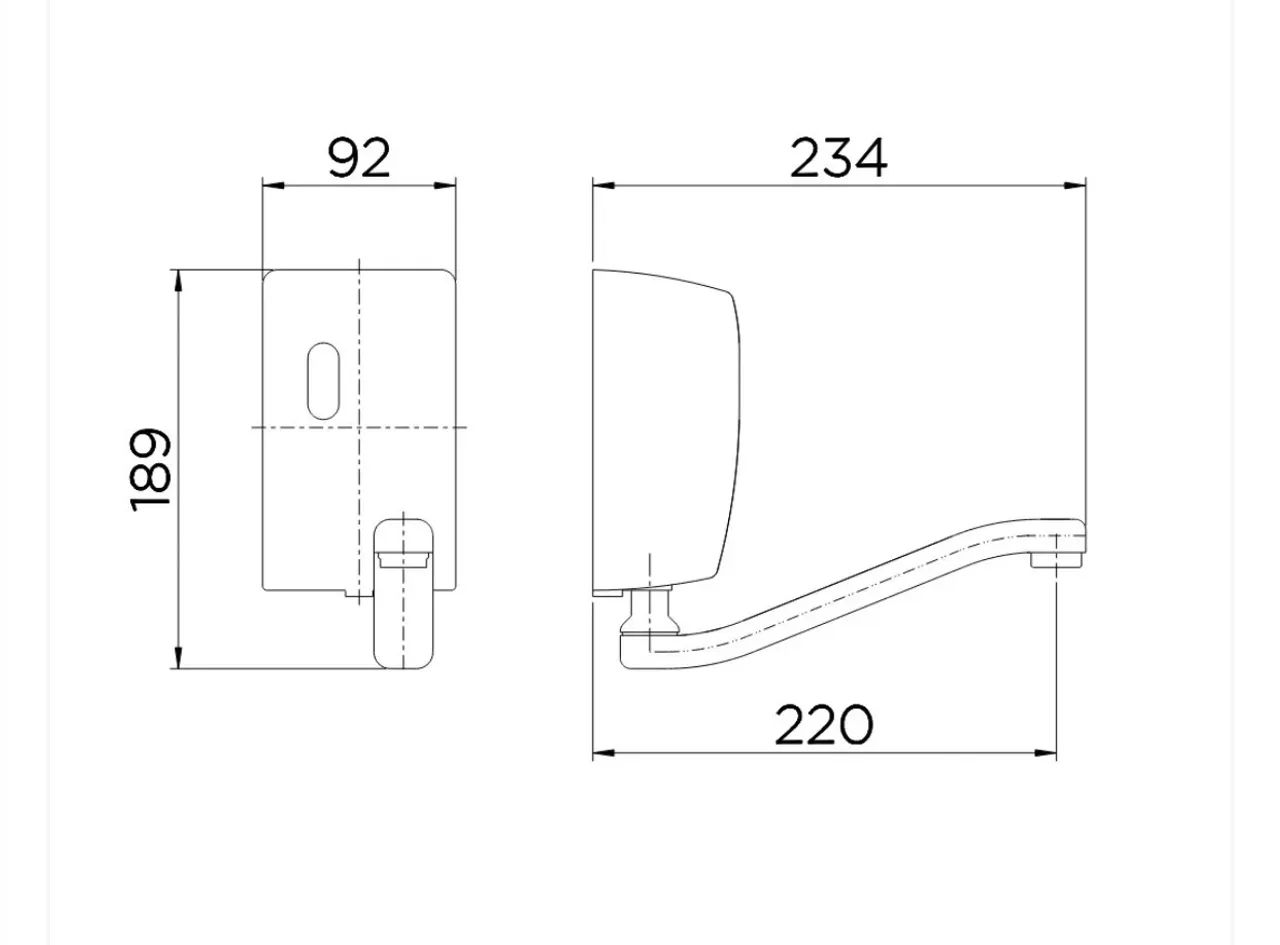 Torneira Lavatório Parede Zenit tronic On/Off Chrome Docol - Foto 2
