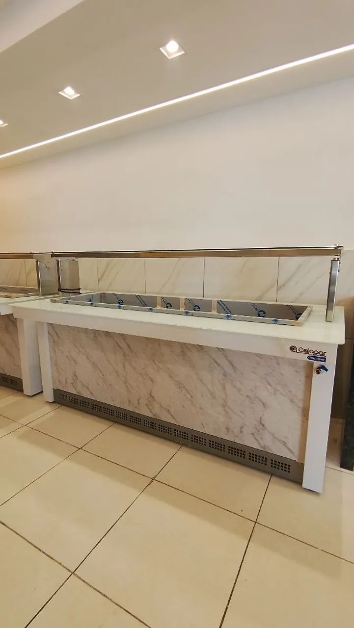 BUFFET SELF SERVICE TÉRMICO 2 METROS LINHA VITRA GELOPAR  - Foto 4