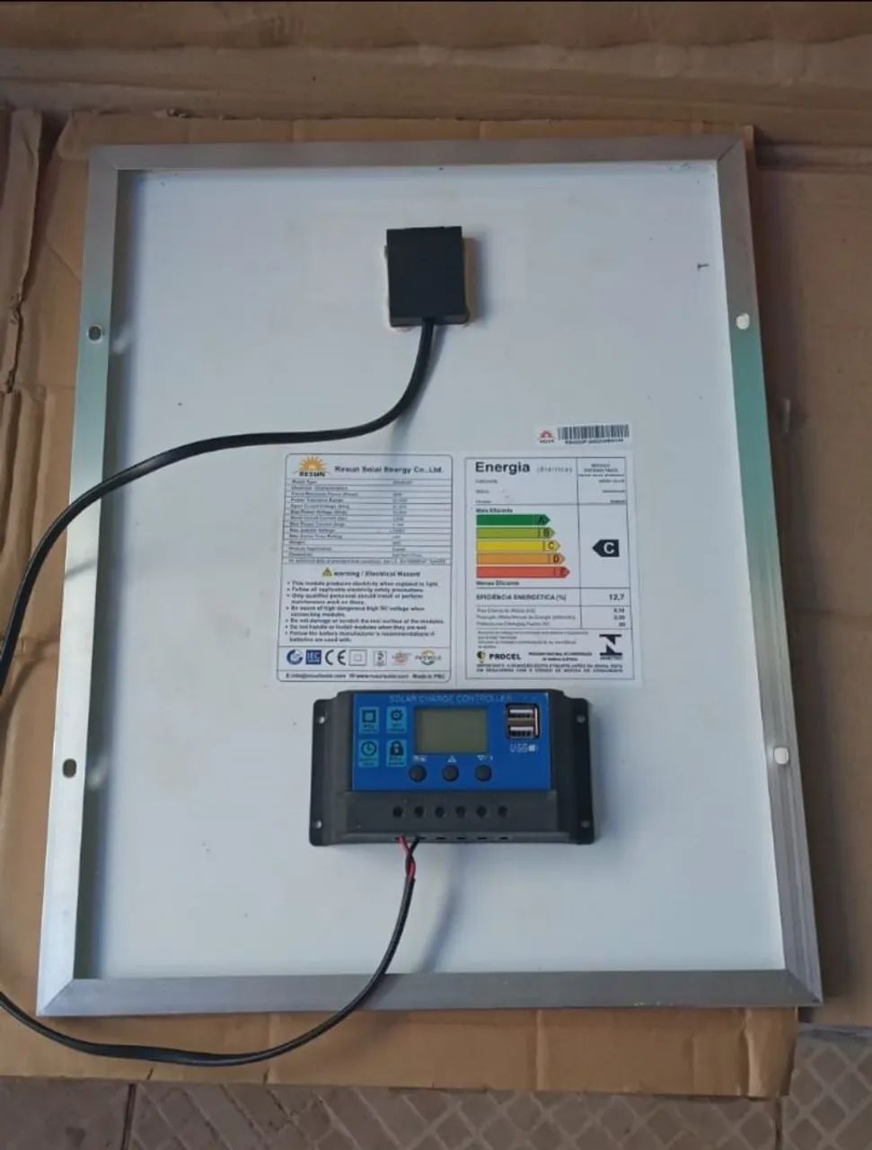 Placa solar 20w 12v painel fotovoltaico - Foto 3