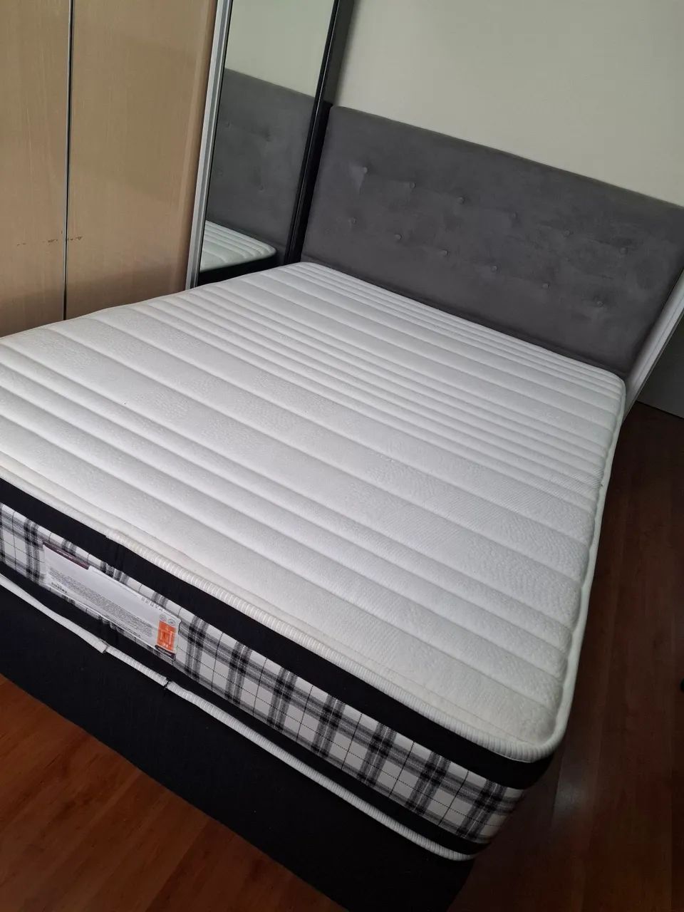 Cama box casal maxflex com cabeceira usada otimo estado ( entrego )