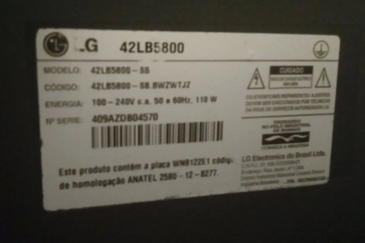 Smartv LG com tela rachada, mas funcionando. - Foto 2
