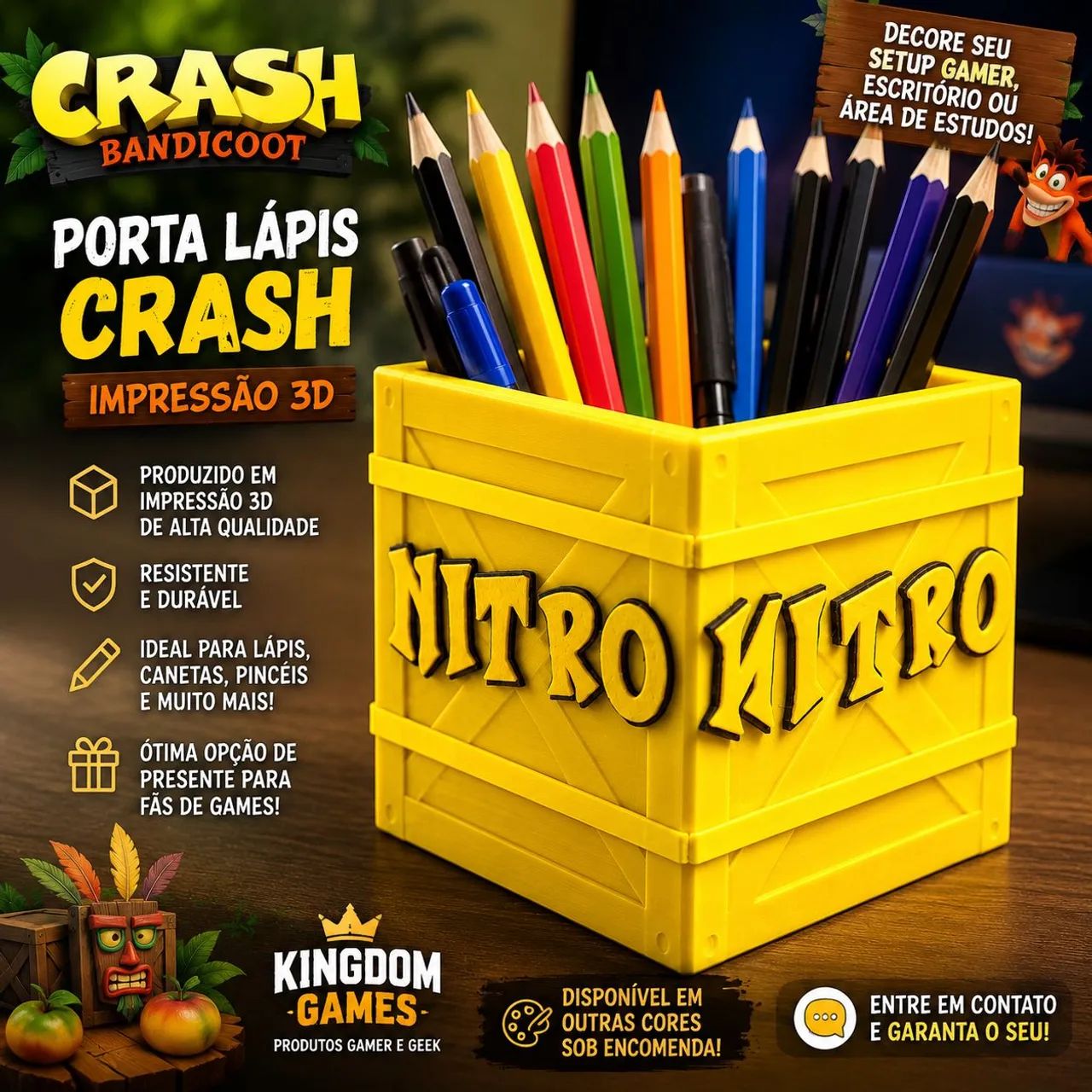 Porta lápis Crash Bandicoot  - Foto 3