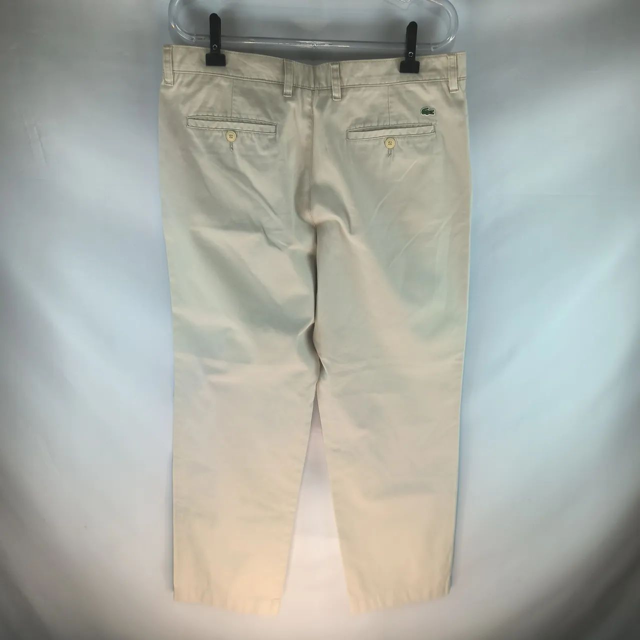 Calça Lacoste original 46 sarja creme  masculina  - Foto 3