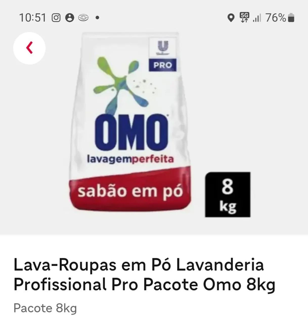 Sabão OMO 8 kg