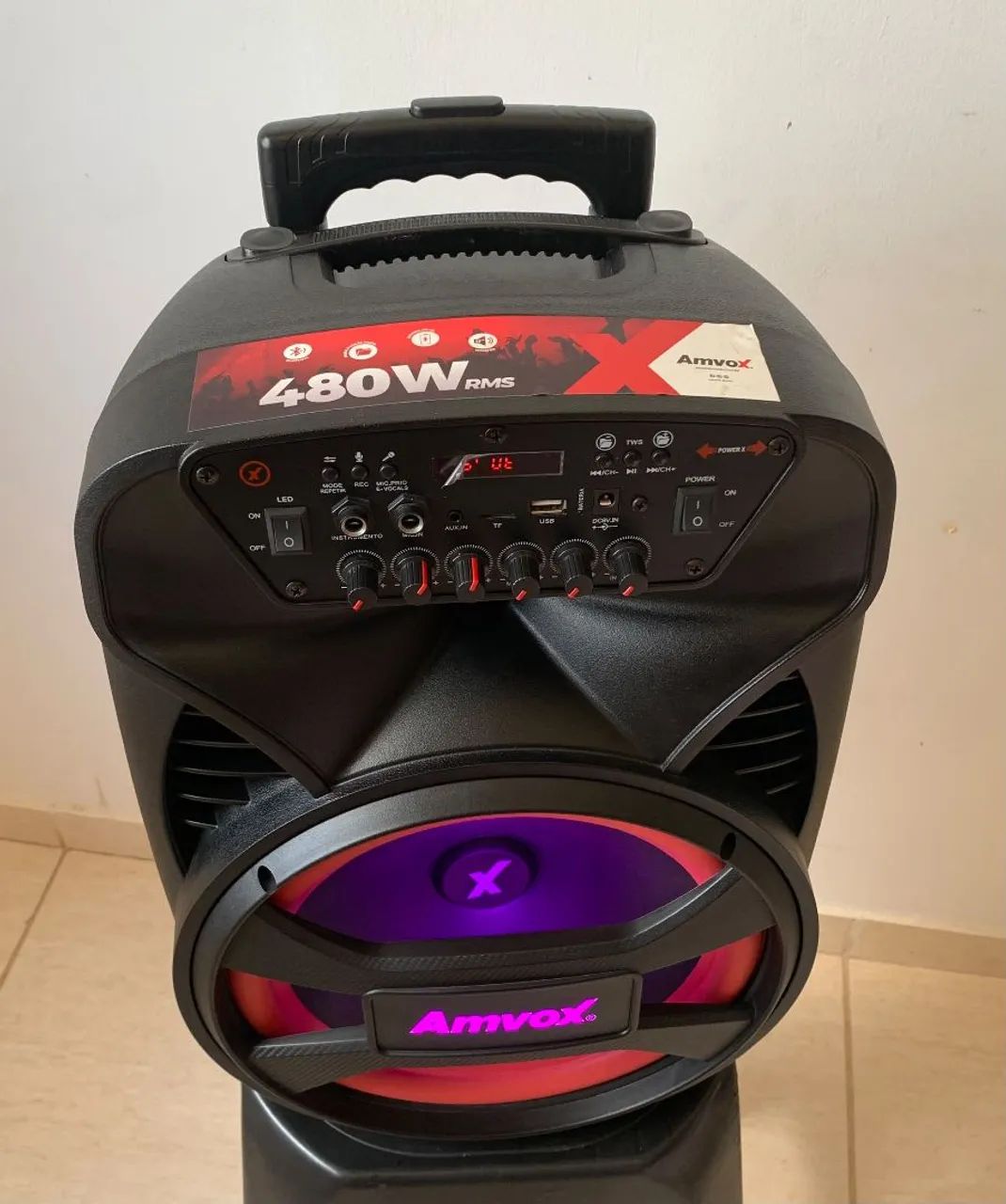 Caixa de Som Amplificada Amvox 480w - Foto 2