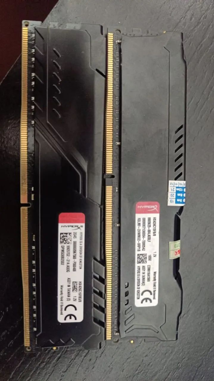 Dois pentes de memória ram hyperX 8GB - Foto 2