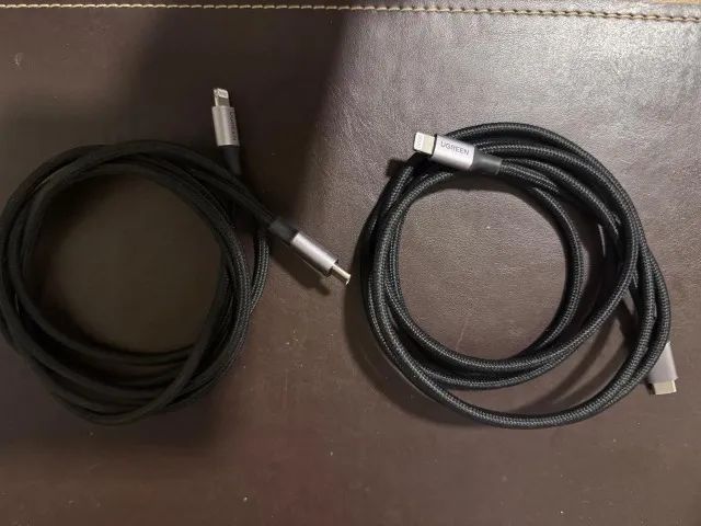 DOIS Cabos Carregamento Ugreen Usb Tipo C para Lightning Apple 1.5M Cert MFi - Foto 3