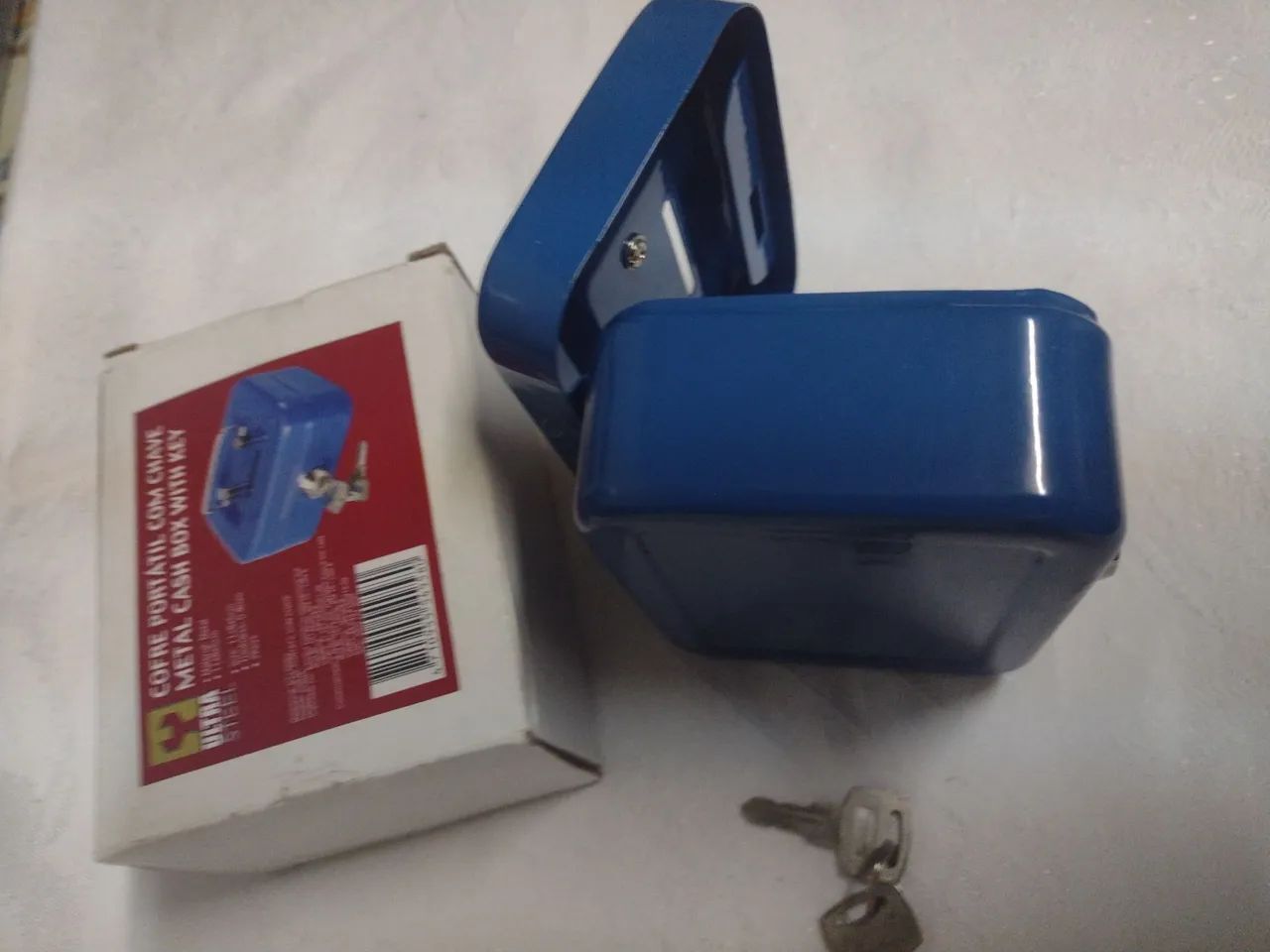 Cofre portátil com chave em metal com pintura especial  - Foto 4