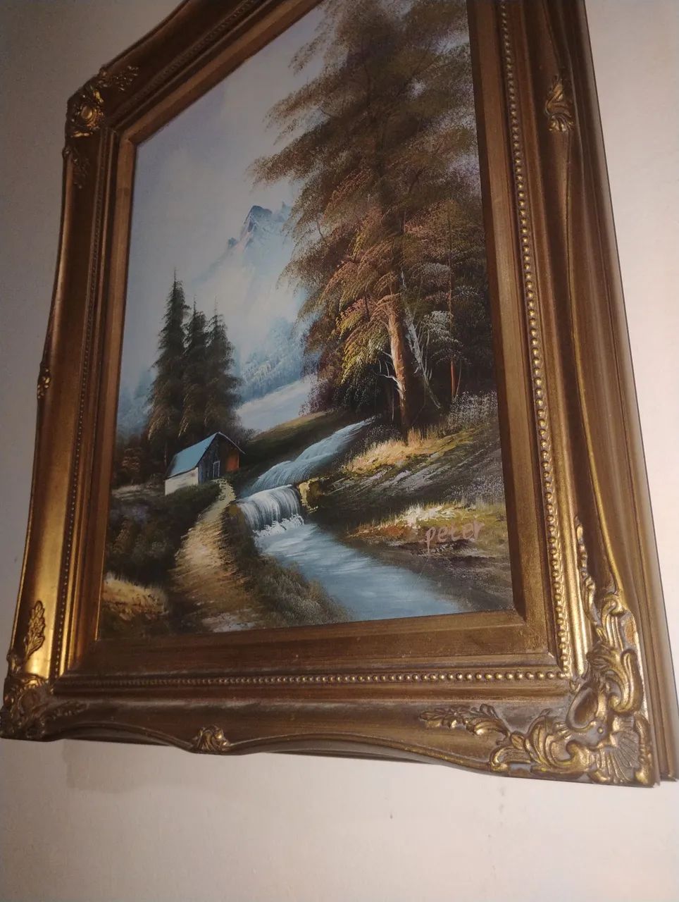 Conjunto com 3 quadros à oleo originais - Foto 2