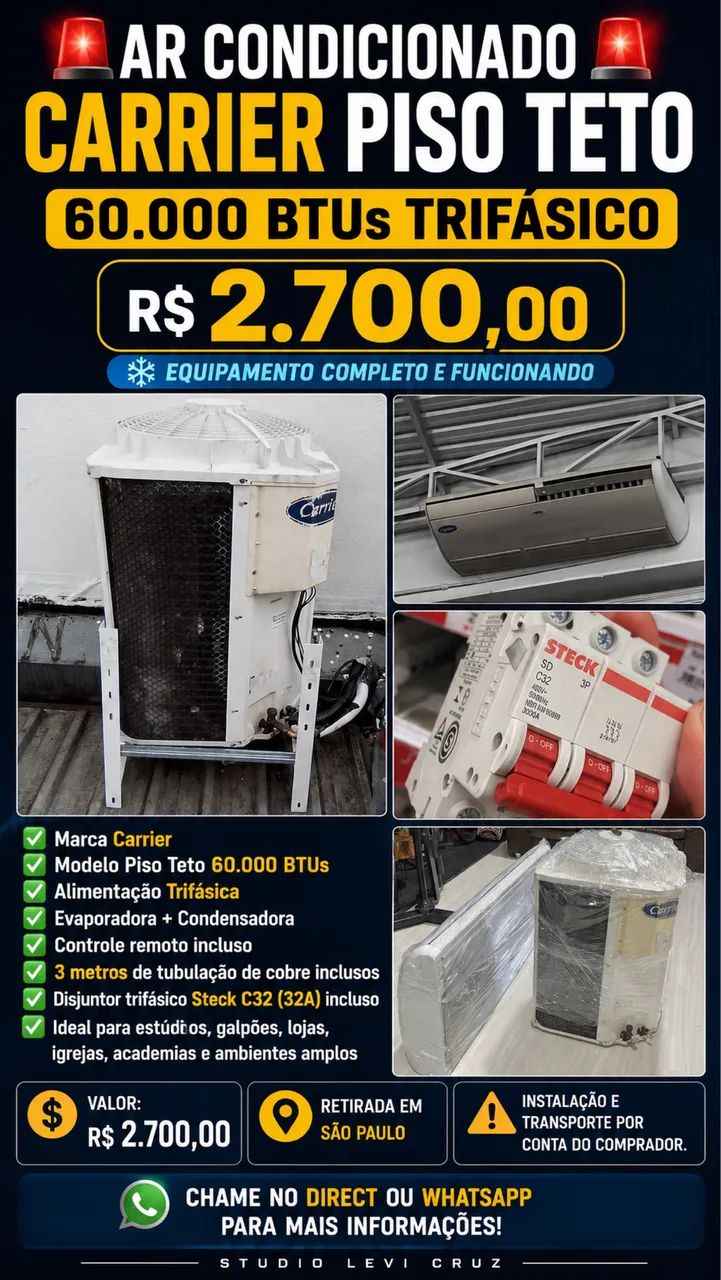 AR CONDICIONADO 60.000 BTUS