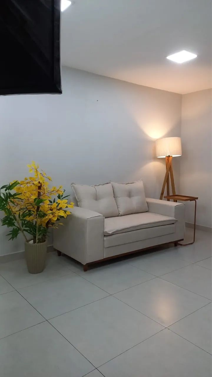 Sofá Living Caparão 1,60m de Largura Linho Entrega Rápida - Foto 2