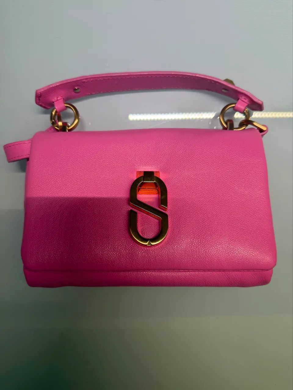 Bolsa Schultz - Pink - Couro Natural - Foto 5
