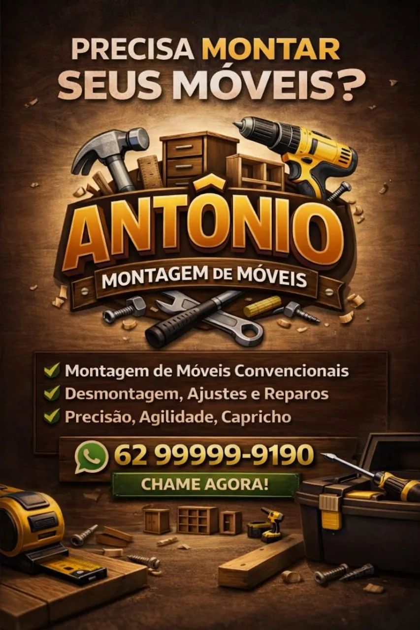 MONTAGEM E  DESMONTAGEM DE MÓVEIS E PEQUENOS FRETES.