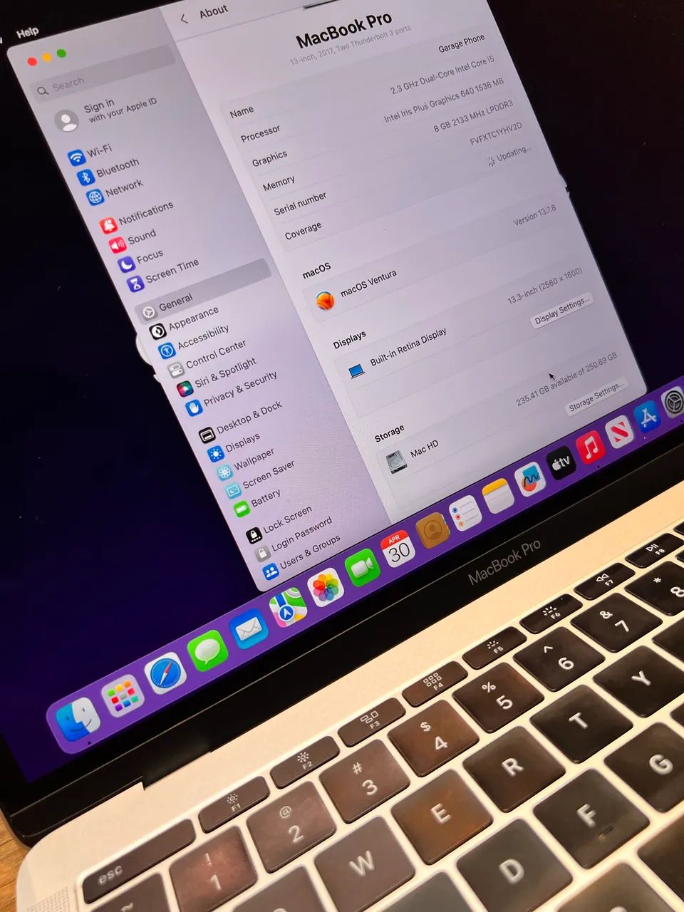 MacBook Pro 2017 - 8GB RAM / 256GB SSD - Notebooks - Mata da Praia