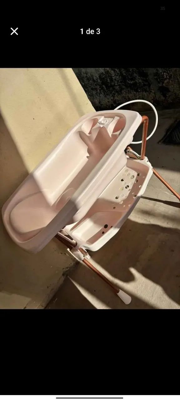 Banheira Galzerano Rosa com suporte