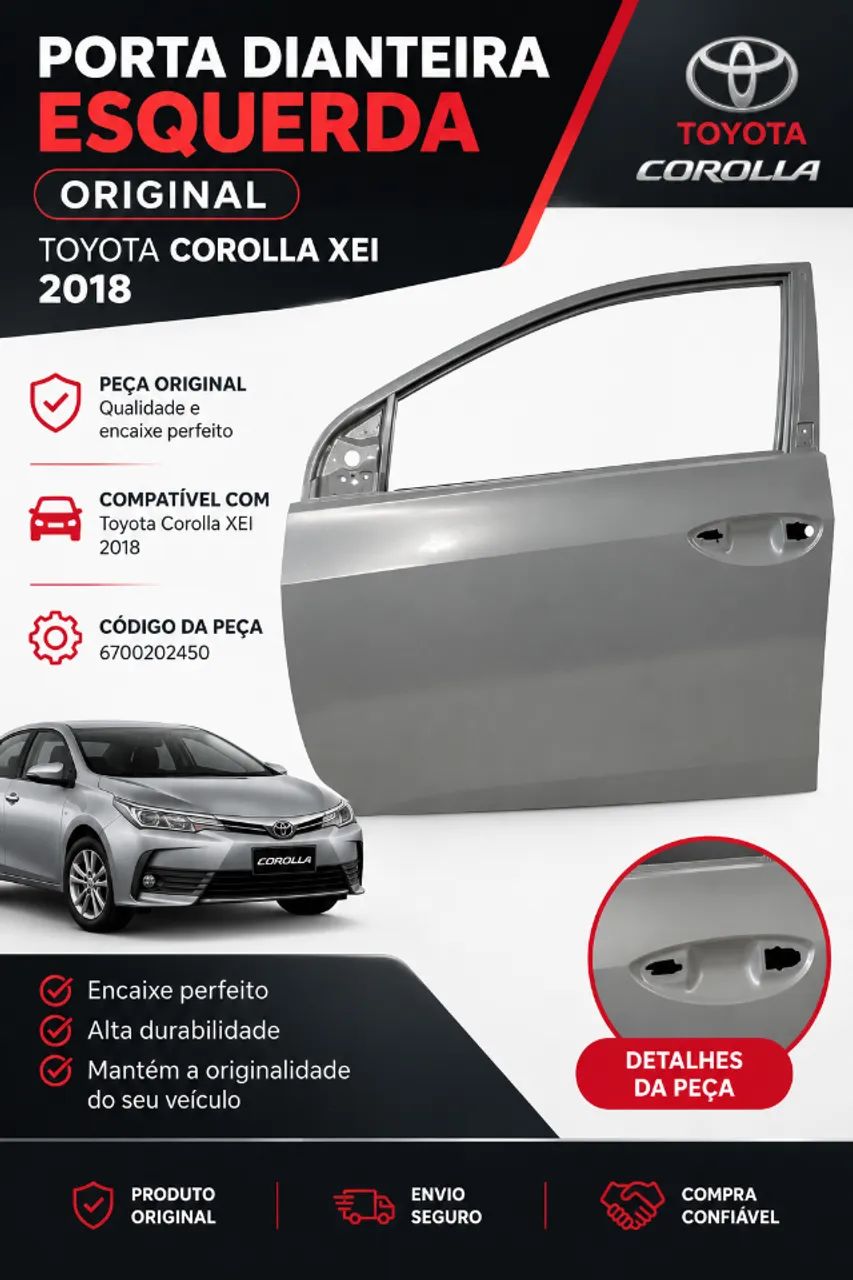 Porta Dianteira Esquerda Corolla Xei 2018 