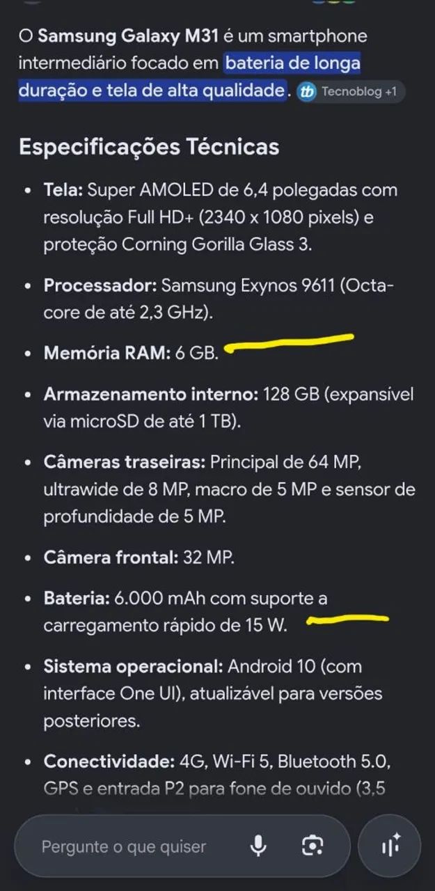Samsung M31 Tela quebrada. - Foto 3