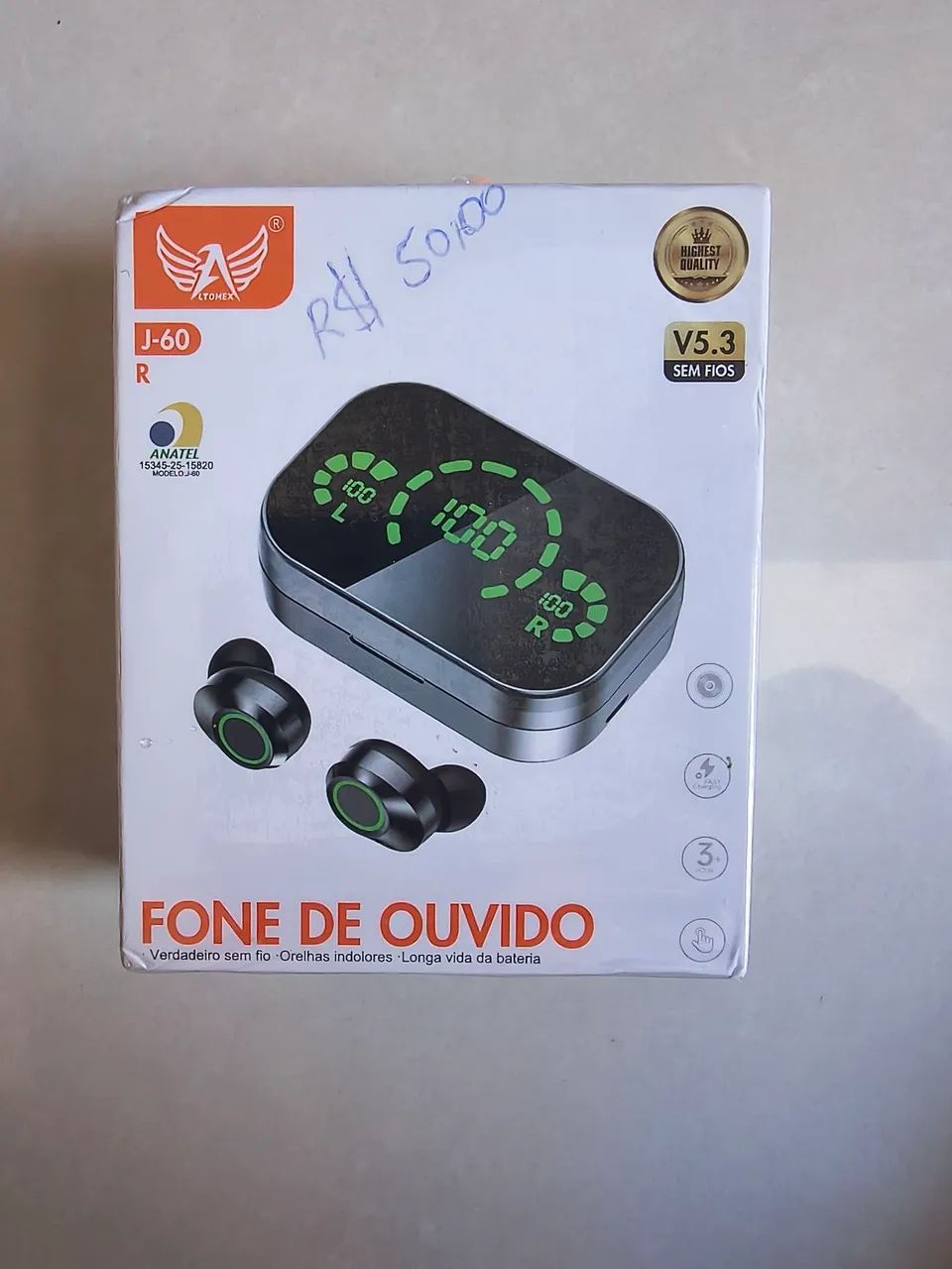 Fone bluetooth de qualidade lacrado 