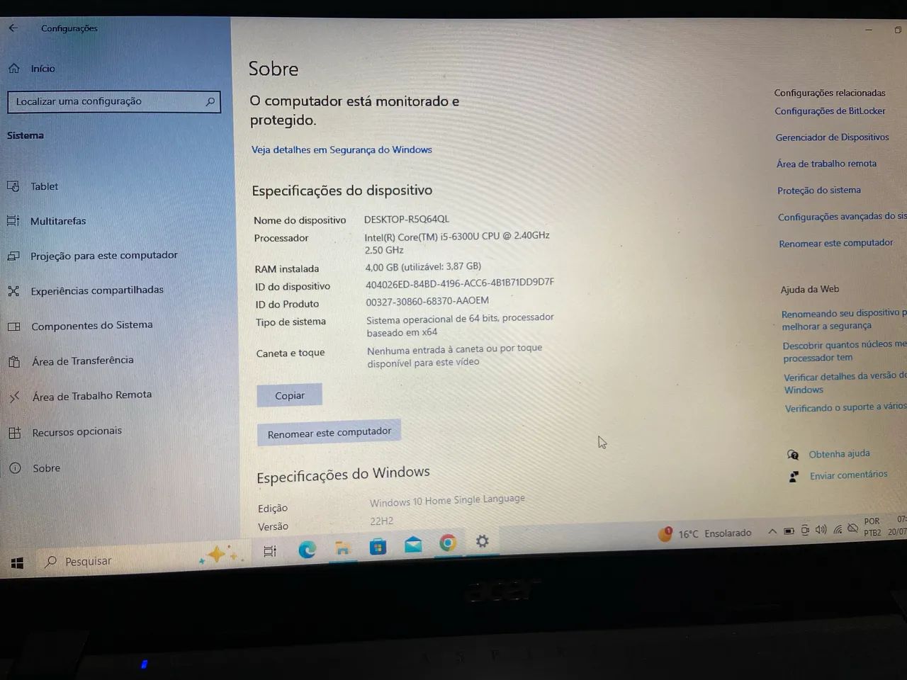 Notebook Acer aspire 3  - Foto 4