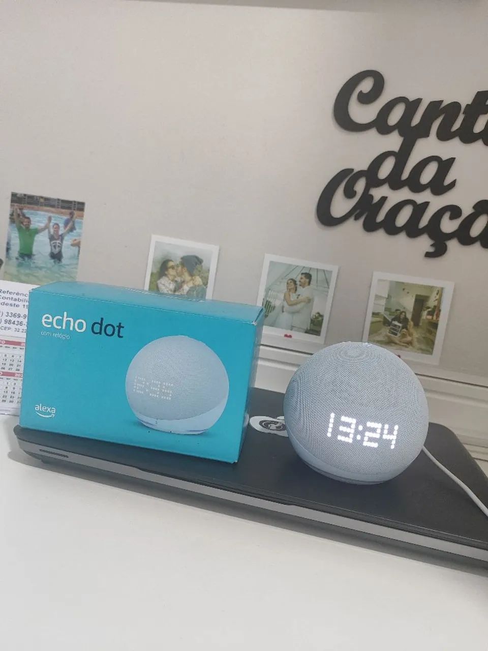Echo Dot 5 com relógio Alexa  - Foto 3