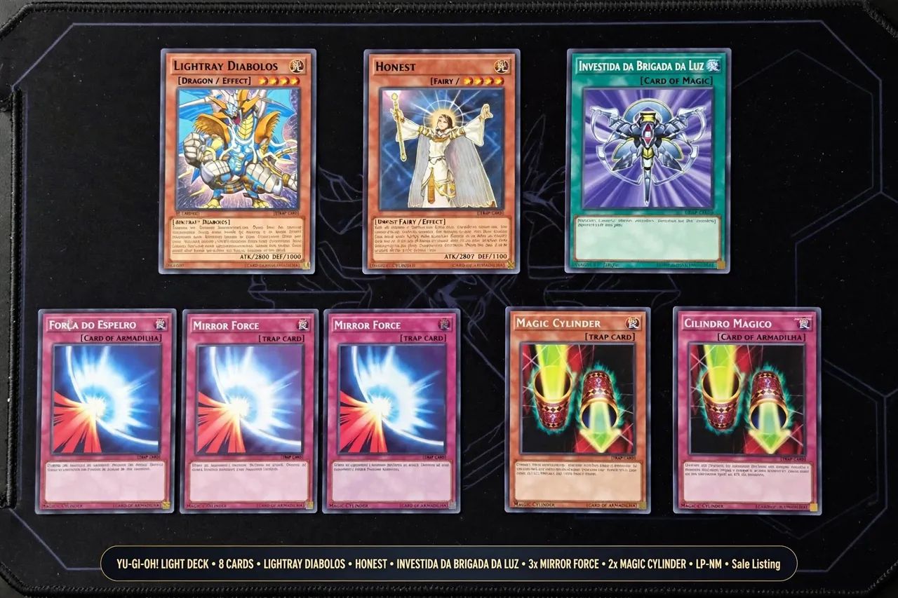 Deck Lightsworn com sleeves, deck box e um campo