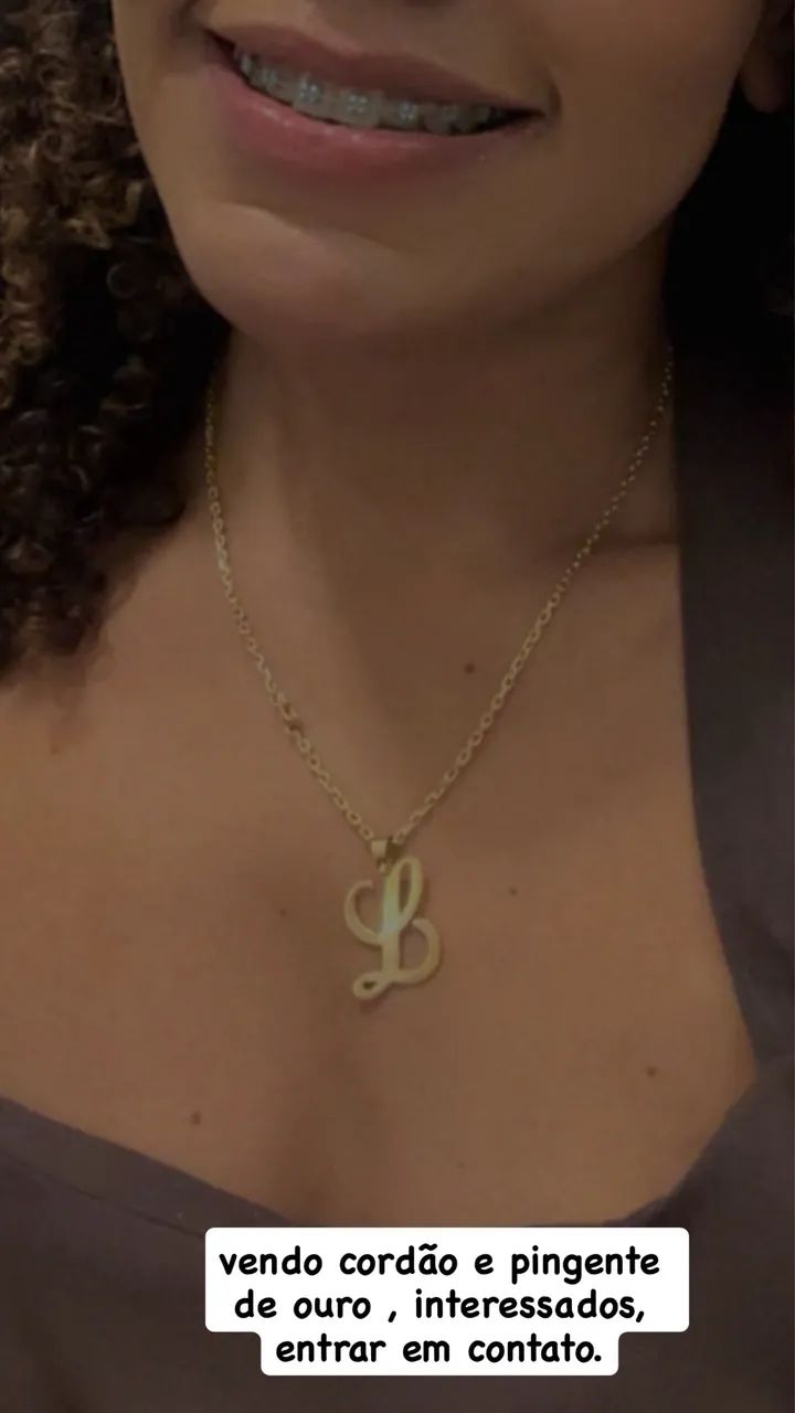 cordão com pingente e pulseira de ouro  - Foto 2