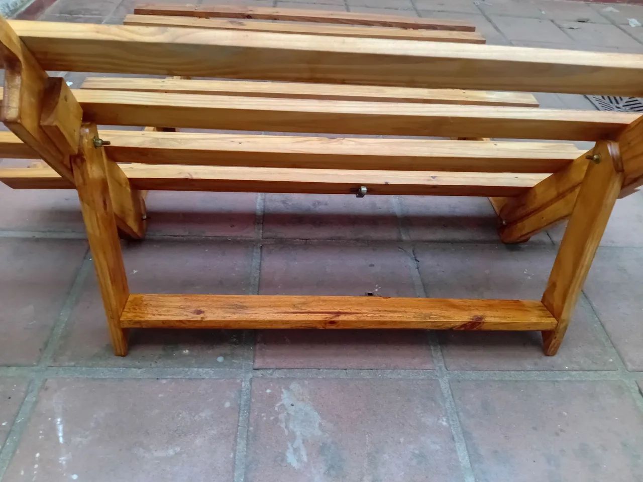 Sofá-Cama de Madeira Maciça Dobrável - 2 em 1 - Foto 5