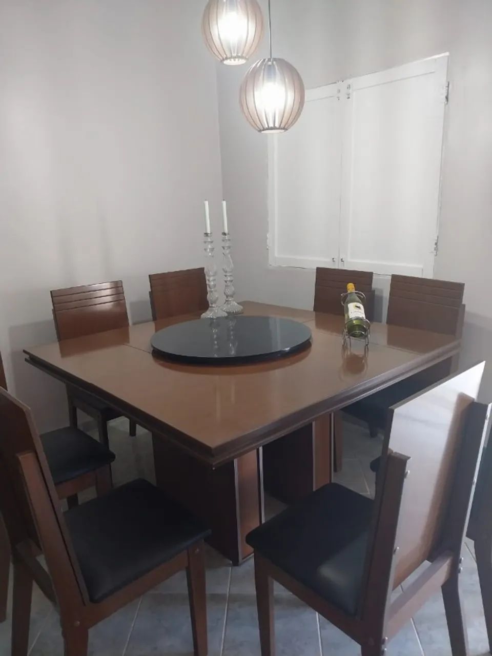 Mesa para sala jantar com 8 cadeiras elegantes - Foto 3
