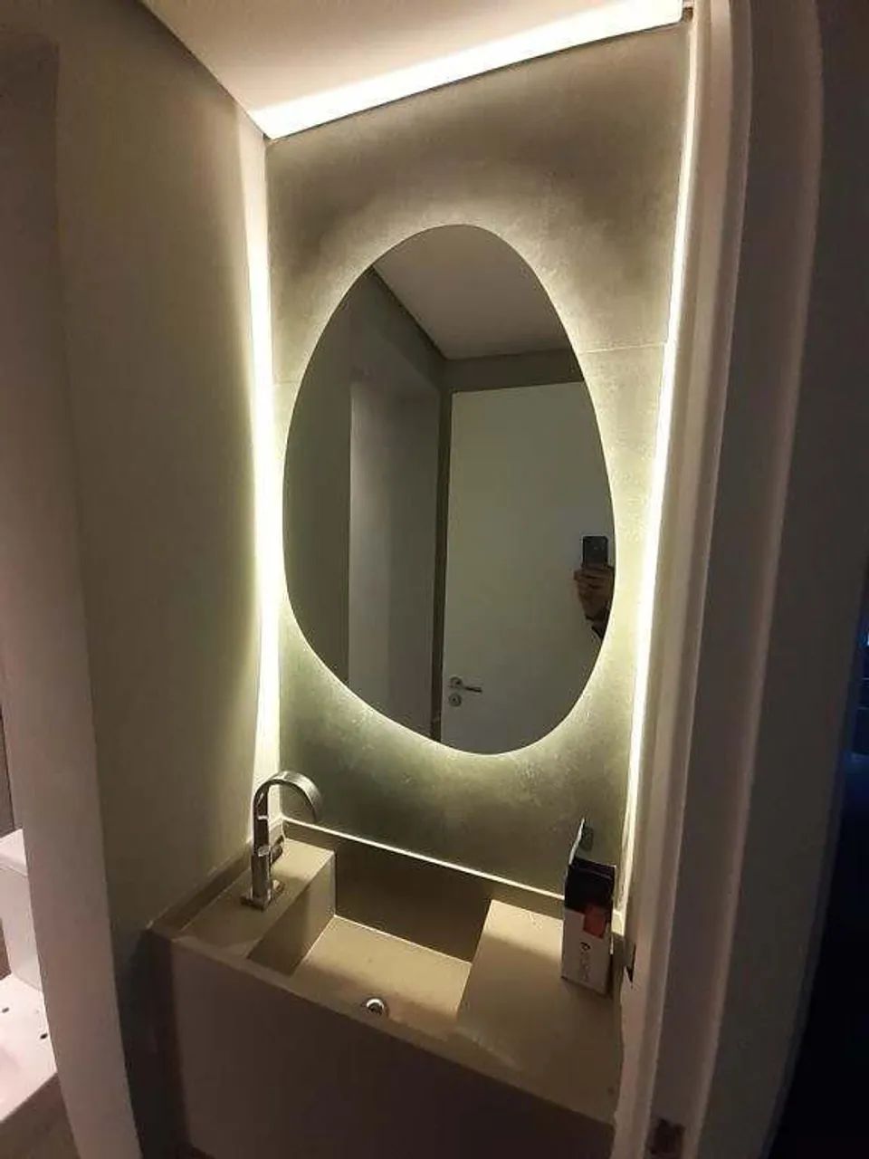Kit para banheiro e espelhos orgânicos com led e sem led  - Foto 4