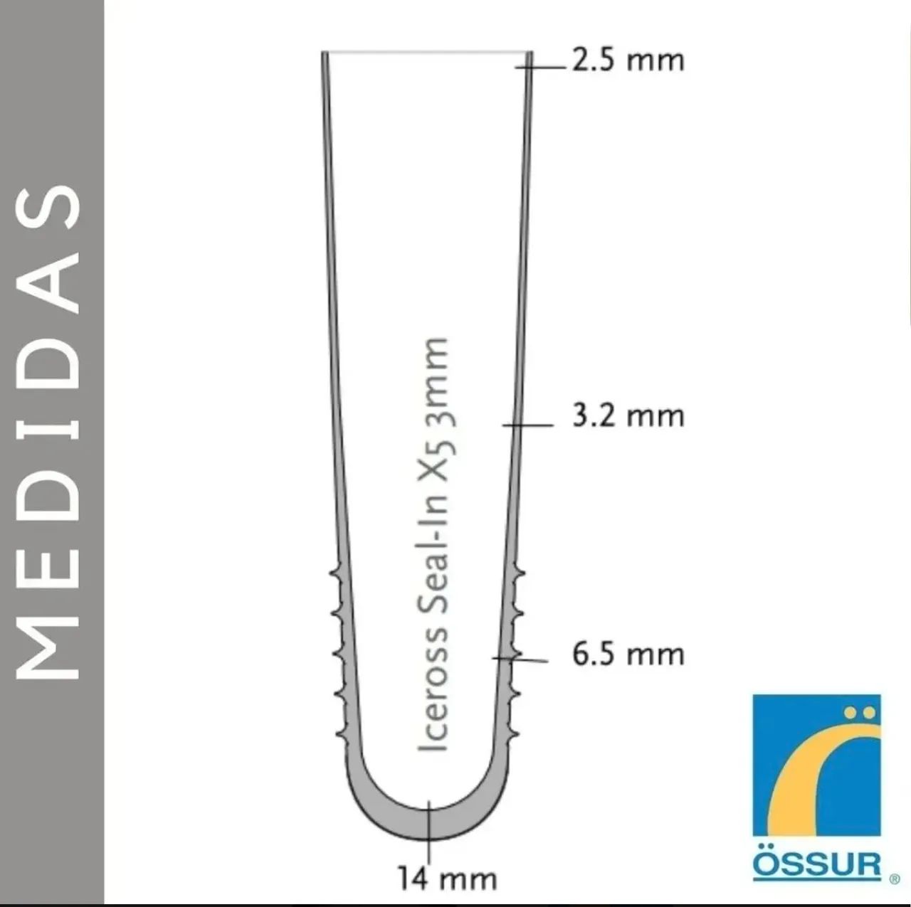 Liner de silicone  x5 anéis marca ossur  - Foto 4