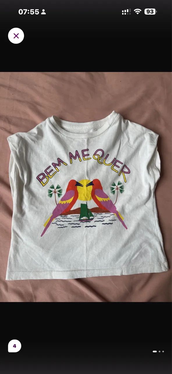 Blusa branca infantil Fábula 