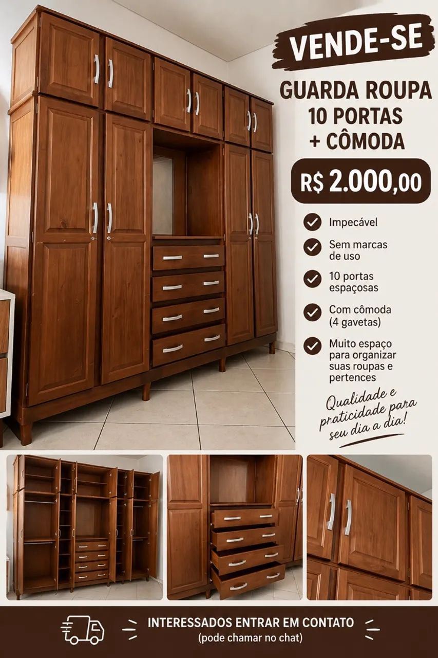 Guarda roupa 10 portas