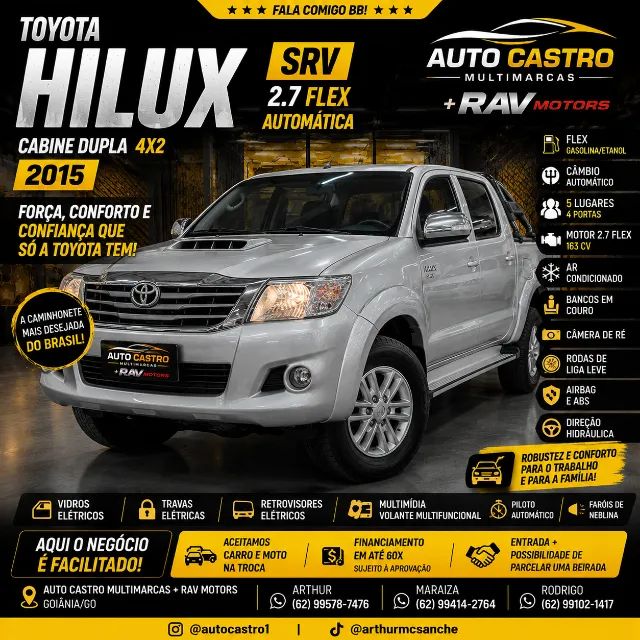 Toyota Hilux Hilux CD SRV 4x2 2.7 Flex 16V Aut. 2015