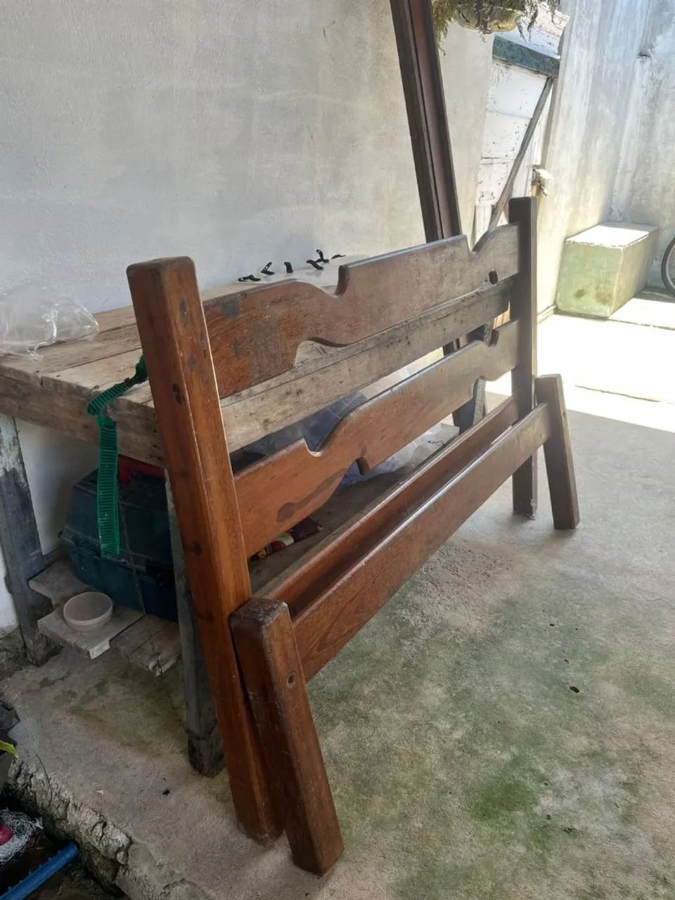 Cama de Madeira Maciça de Casal 