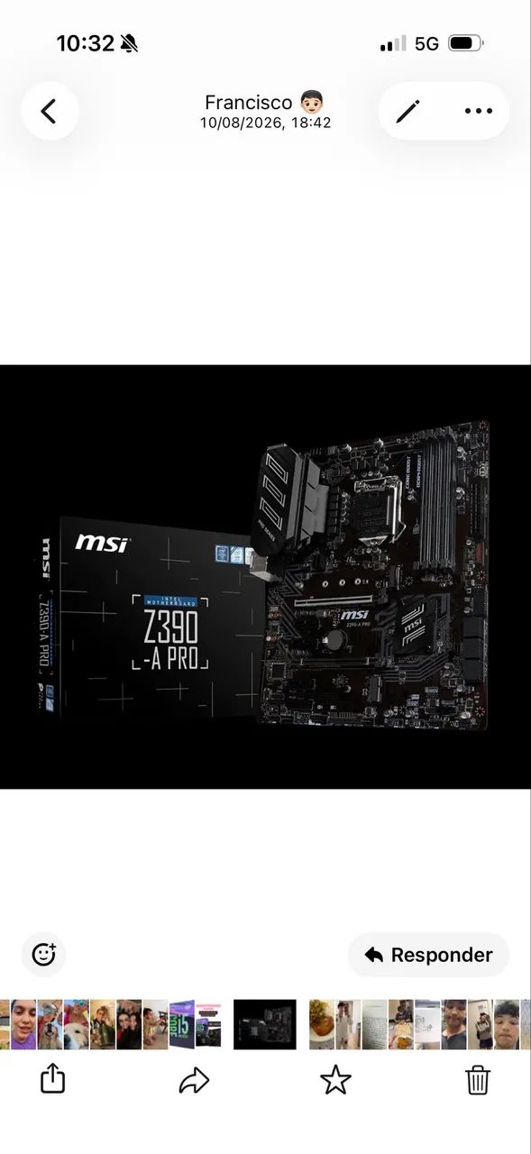 kit processador intel i5 + placa mae msi z390 - Foto 2