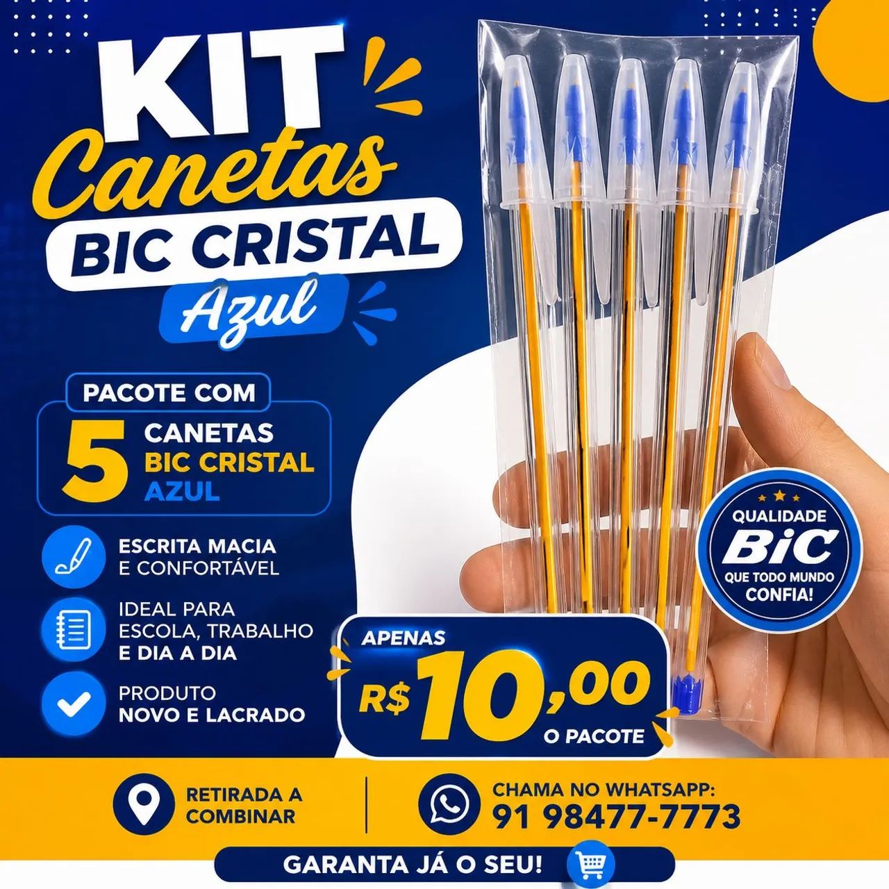 Canetas Bic Cristal