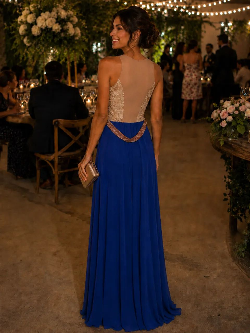 vestido de festa longo azul - Foto 4