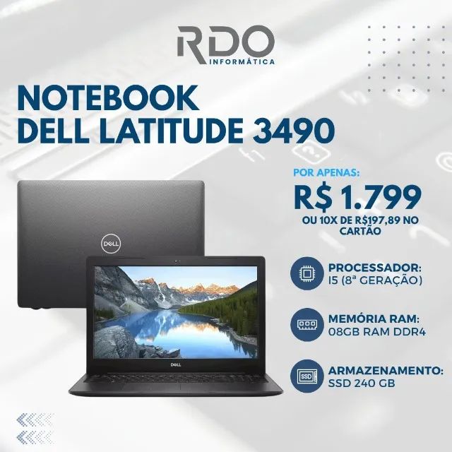 Notebook Dell Latitude 3490 Core i5 Recomendado para Sistema PDV