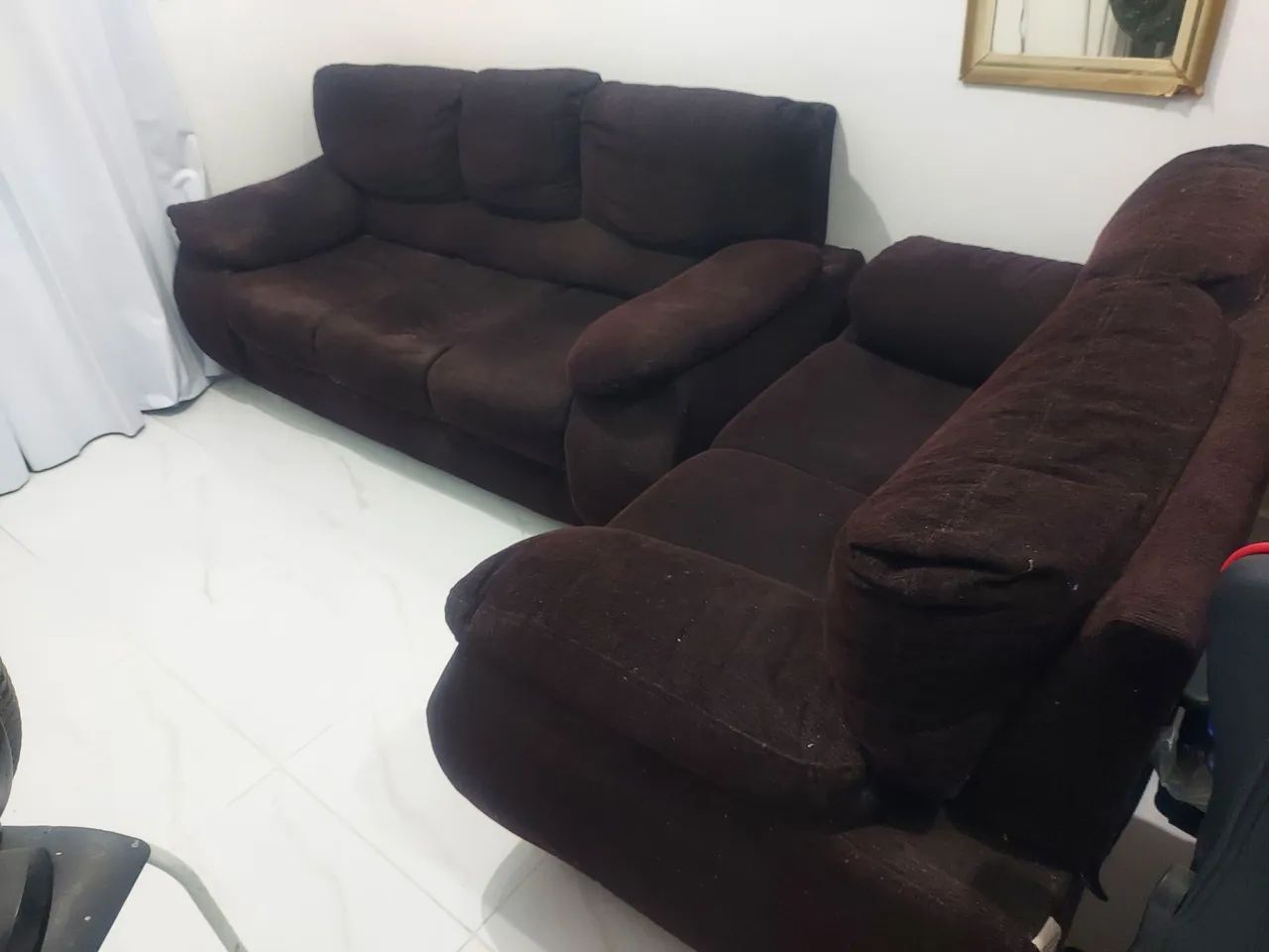 Vendo Conjunto de Sofás 2 e 3 lugares por R$500 - Foto 2