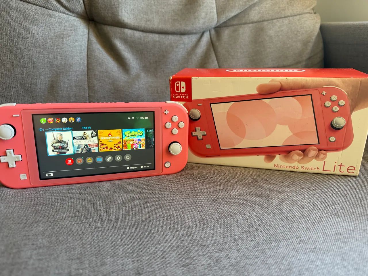 NITENDO SWITCH LITE CORAL DESBLOQUEADO - Consoles de Vídeo Game