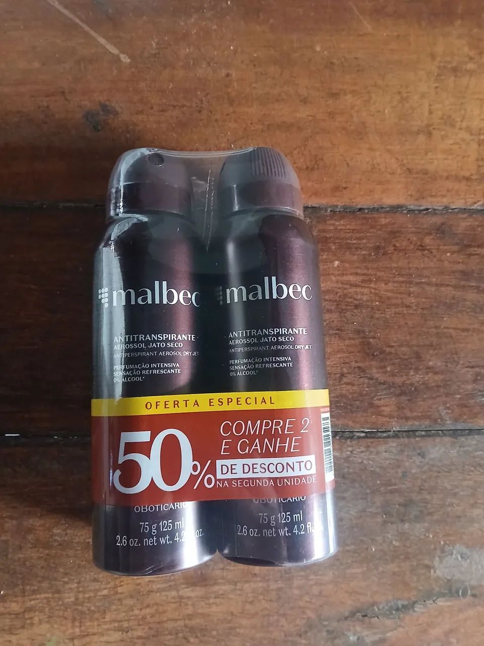 Kit Malbec Anti-transpirante Aerossol Jato Seco