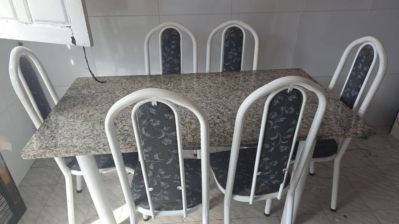 Mesa 6 lugares mármore  - Foto 3