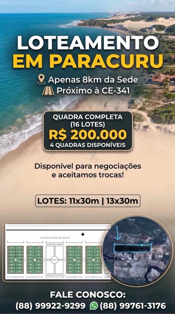 Quadra Completa no Paracuru - Terreno no Paracuru
