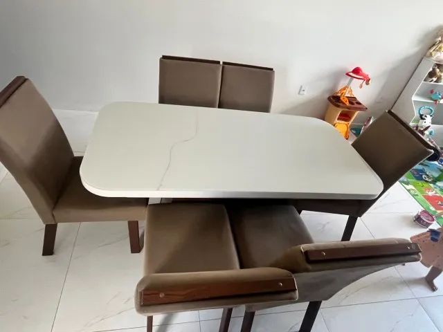 Mesa de Jantar 1,60x0,80 Tampo de Vidro - Foto 2