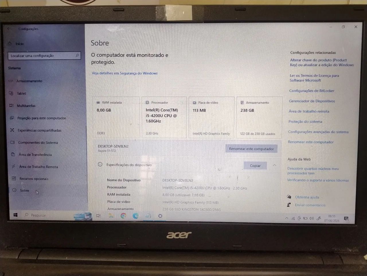 Notebook Acer  - Foto 3
