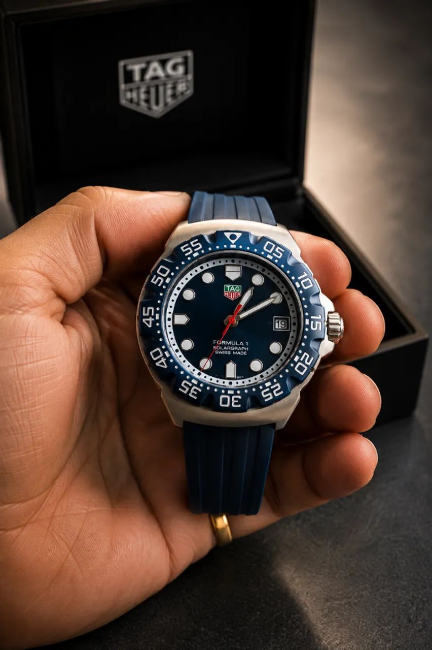 Relógio TAG Heuer Formula 1 Solargraph Azul Swiss Made + Caixa - Foto 3